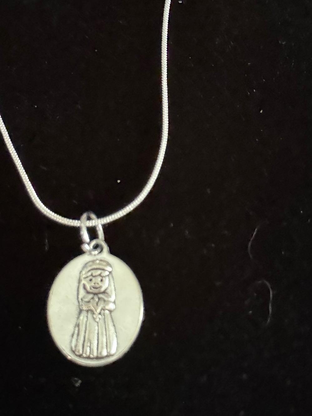Girl Pendant Necklace - Silver